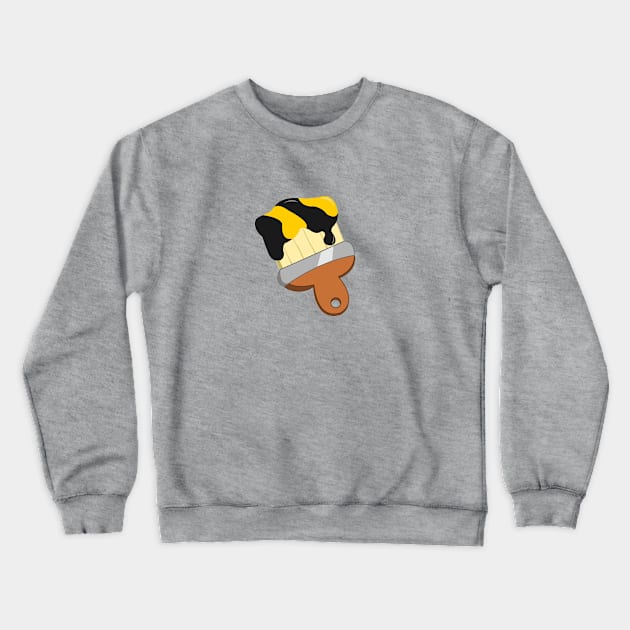 bumblebee Paintbrush Crewneck Sweatshirt by traditionation